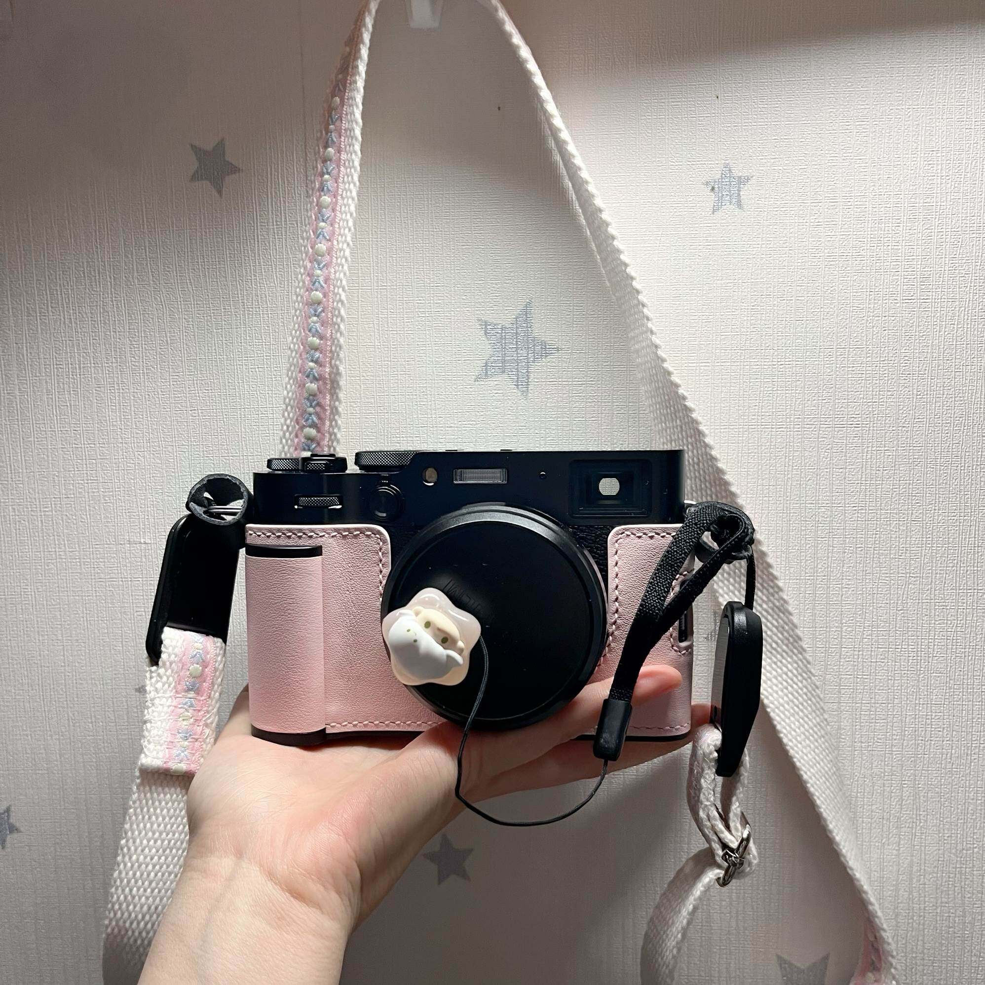 相机肩带快拆斜挎可调节可爱刺绣单反微单拍立得高颜值相机背带