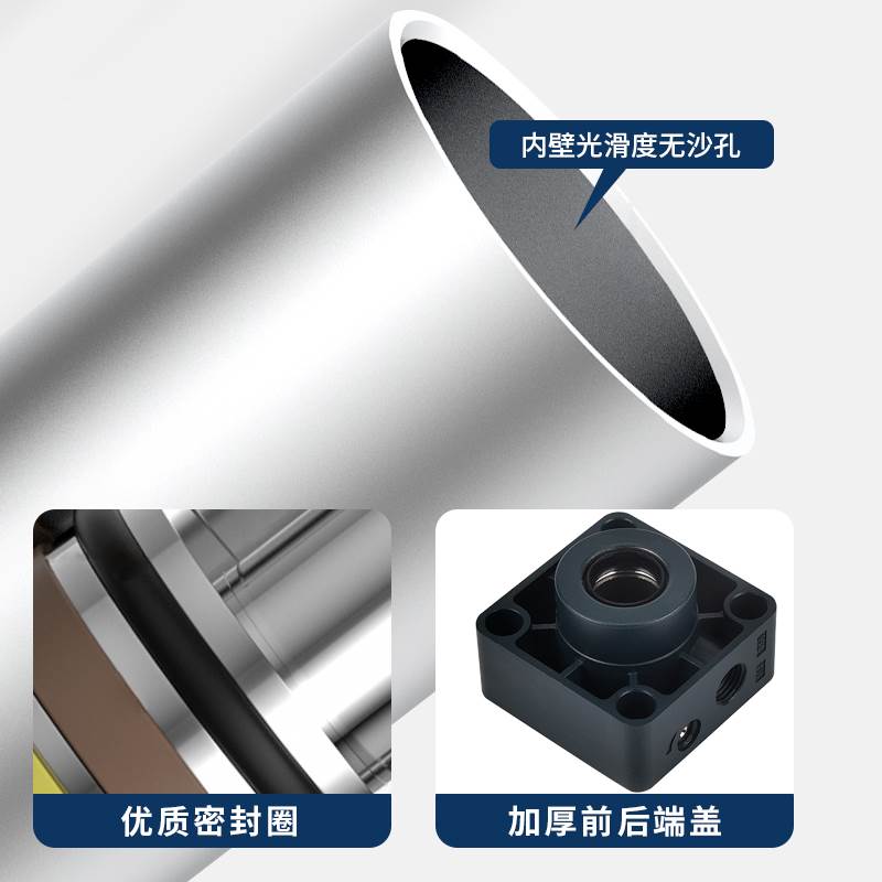 气动气缸可调行程大推力SCJ32/40/63//80/100*50*75*300*350-50S