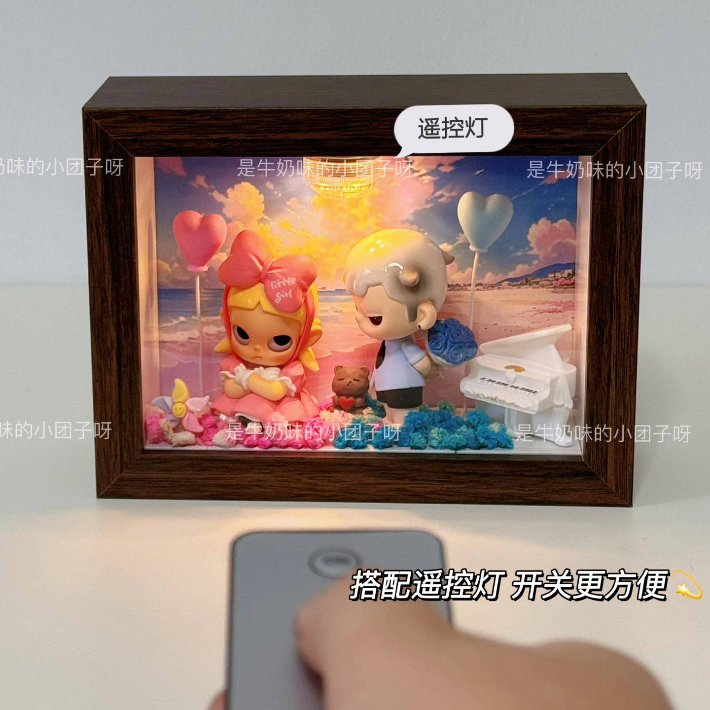 zsiga不止可爱盲盒造景中空相框kubo秘密手办收纳展示架子diy画框