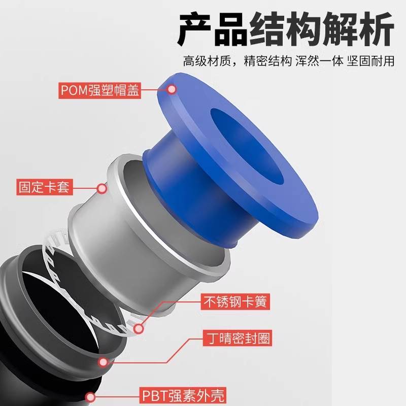 气管快速接头PG变径PU直通PE三通PK五通PV弯通4-12mm气动快插配件