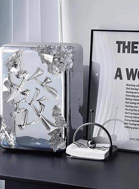 麻将发财潮玩艺术摆件高级感小众客厅柜家居工业风开业礼物装饰品