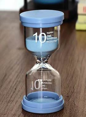 减压玻璃沙漏时间管理计时器3/20/25/30/40/60分钟流沙瓶摆件礼物
