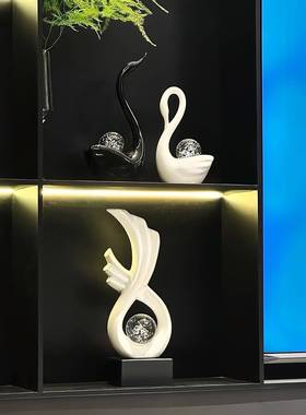 北欧风陶瓷摆饰风生水起客厅摆件高级感酒柜电视柜玄关家居装饰品