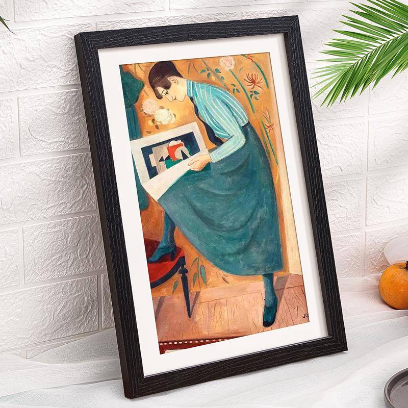 简约木质相框挂墙4K8画框空框装裱海报16寸20照片a34拼图框架定制