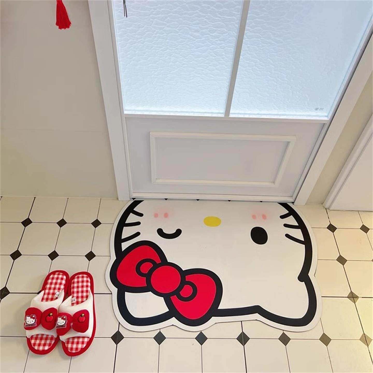 凯蒂猫浴室地垫卫生间门口吸水防滑脚垫可爱猫咪可定制加厚地垫