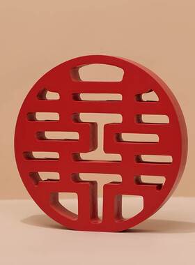 三生家居婚礼喜字装饰品创意送新人结婚礼物中式客厅婚房布置摆件