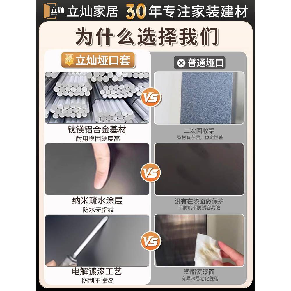 铝合金垭口套自粘不锈钢门套包边门框一体窗套阳台哑口入户门定制