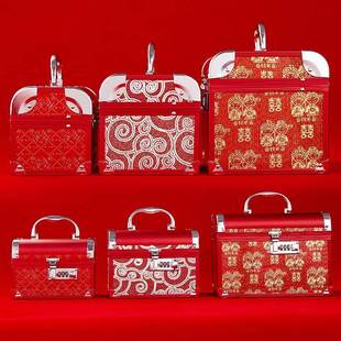 彩礼钱盒子礼金订婚聘礼提亲聘金盒三金定亲礼盒首饰盒箱10万结婚