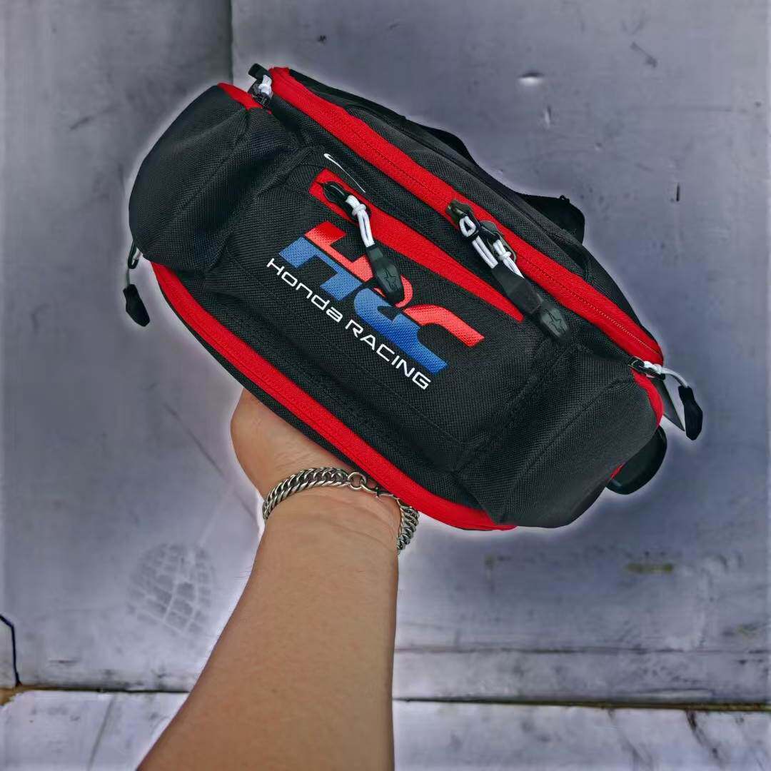 机车腰包摩托车斜挎防泼水骑行腰包休闲摩旅公路HRC机车包粉色93