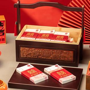 彩礼现金礼盒包装盒订婚结10/20万钱盒子高档提亲聘金实木礼金箱