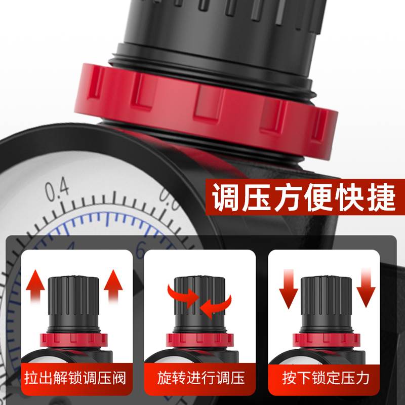 气动空压机二联件BFC2000气源处理器BFC3000压缩空气过滤器调压阀