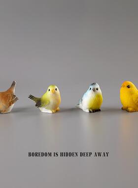 无聊瞭,养几祇麻雀陪你治愈系情绪解压电脑桌面摆件