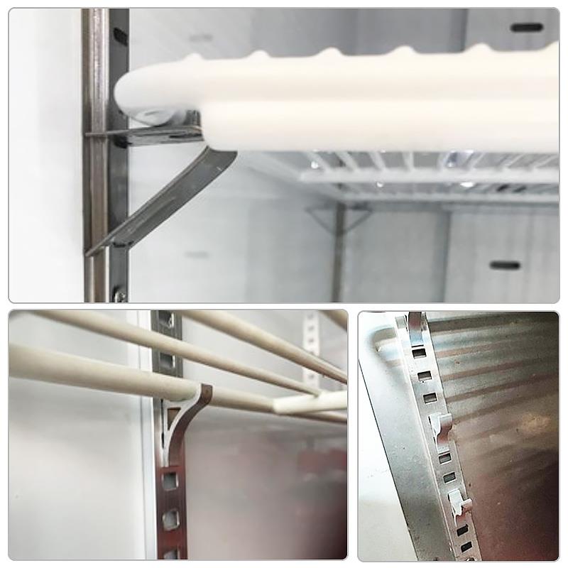 不锈钢支撑冰箱卡扣 商用雪柜层架铝卡子塑胶展示柜固定挂钩配件