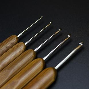勾毛衣针圆头毛线钩针2.0 竹柄钩针DIY手工编织工具1.0mm套装 3.0