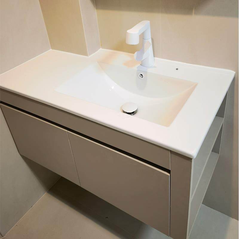 定制切角蜂窝铝浴室柜陶瓷一体盆非标异形洗手盆柜尺寸定做包安装