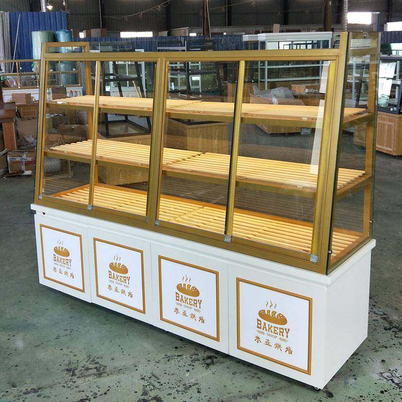 现货面包柜展示柜边柜蛋糕点店烘培炒货抽屉铁艺实木中岛柜模型柜