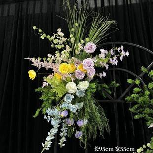 婚礼婚庆花艺周岁订婚宴现场布置绢花仿真花假花路引花排挂花 新款