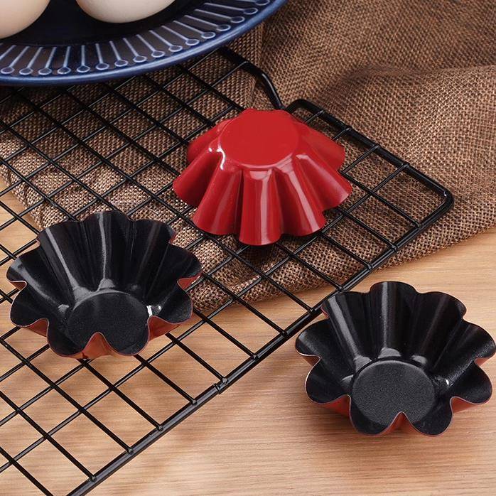 网红菊花塔壳模具可重复使用不粘碳钢菊花盏小号蛋挞菊花模具