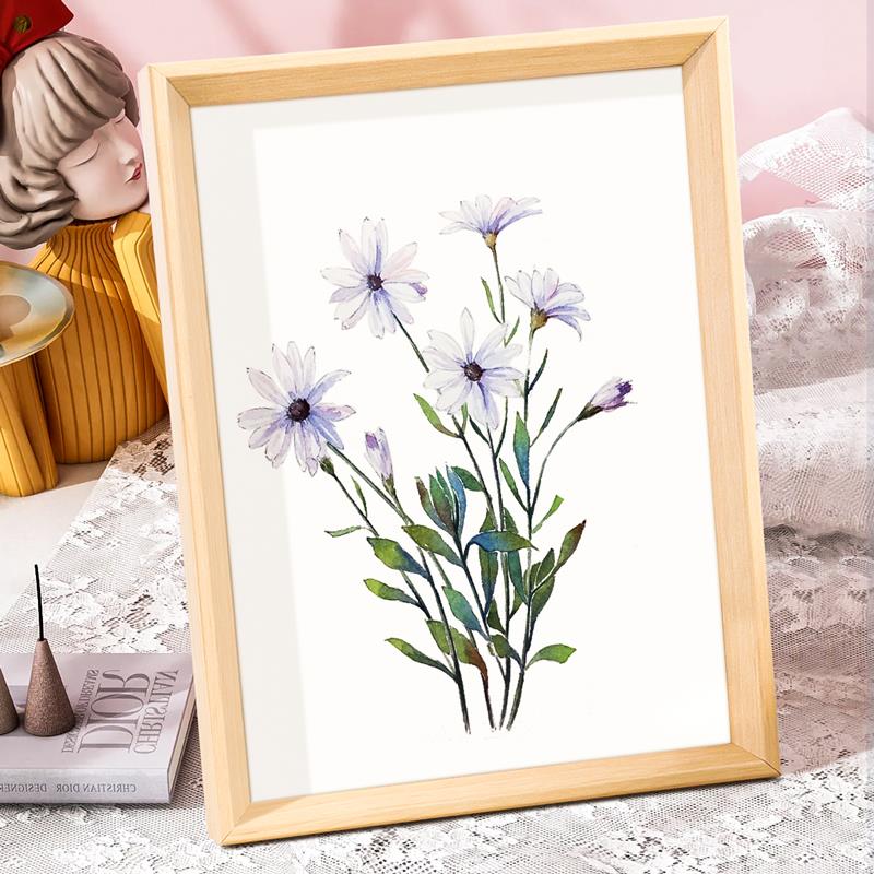 实木质相框挂墙画 画框装裱a34素描4K8开 海报照片空框拼图外框架