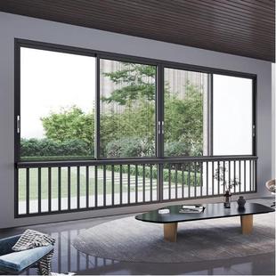 长沙断桥铝拉门窗封阳台三六轨重型平移侧压铝合金落地玻璃窗户