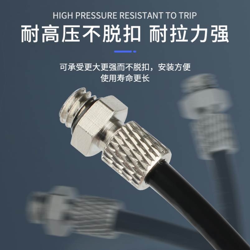 微型快拧接头迷你气动接头气管接头直通PC气嘴弯头PL3/4-M3/M4/M5
