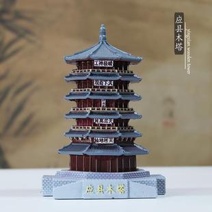 应县木塔模型黑神话悟空景点山西建筑旅游纪念工艺礼品摆饰文创装