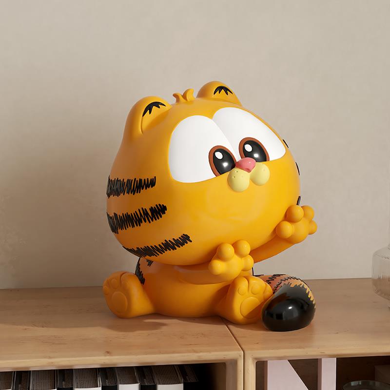 潮玩加菲猫大电影周边玩偶客厅办公桌面小装饰品生日搬家礼物摆件