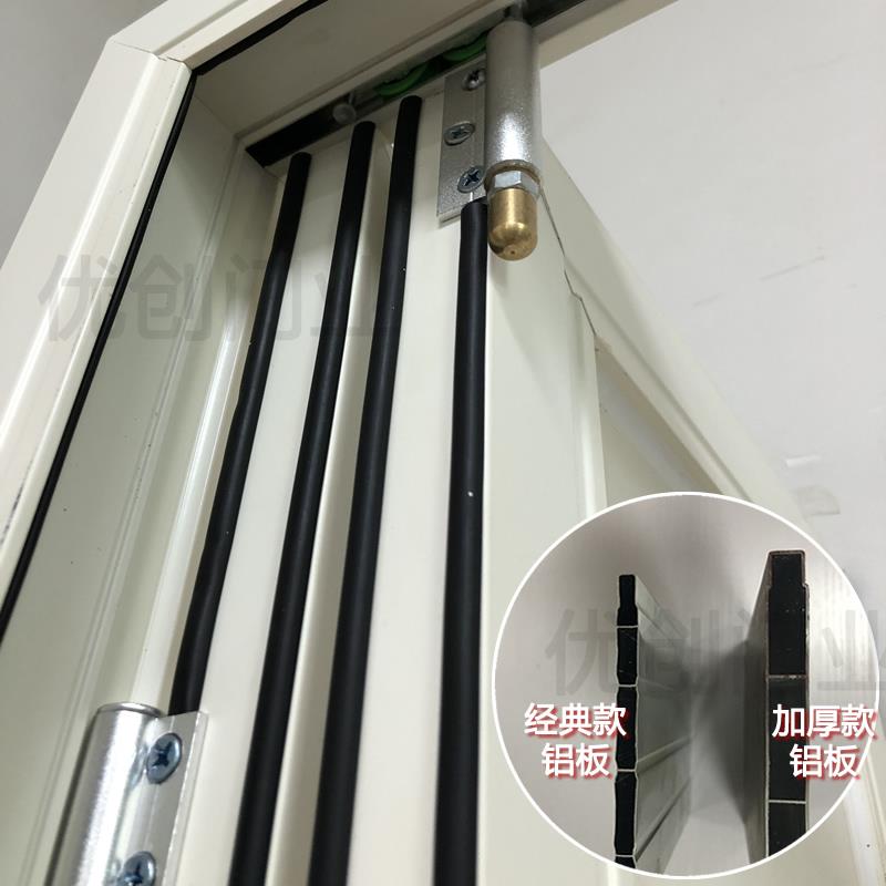 铝板折叠门加厚钛镁铝合金卫生间门厕所门厨房门定制平开门推拉门