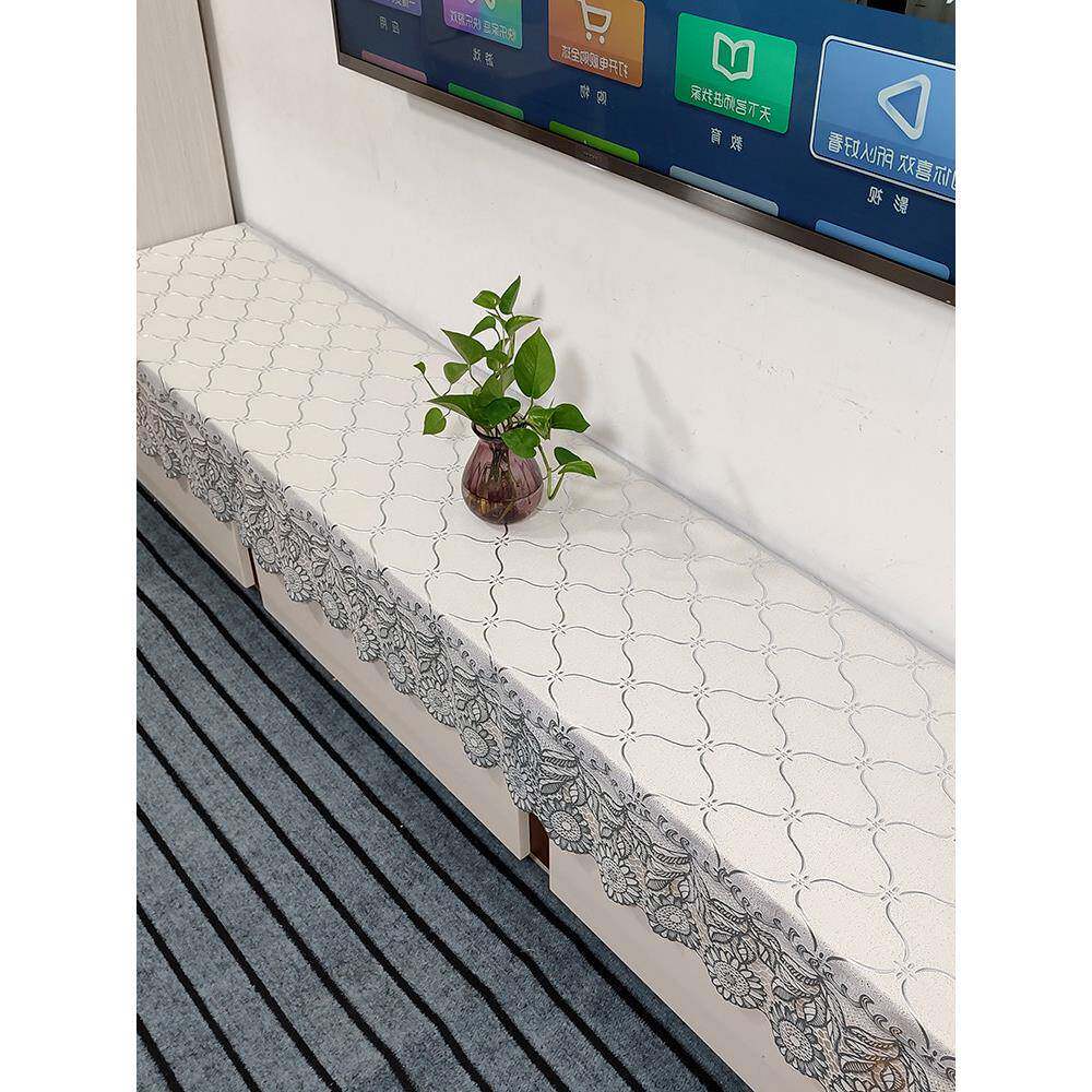 欧式电视柜台布Pvc防水免洗矩形窗台酒柜鞋柜塑料台布防尘罩布