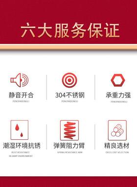 免开槽不锈钢铰链铝框衣整体橱柜木门免钻孔液压阻尼缓冲明装青蛙