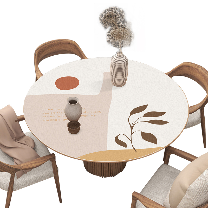 圆桌桌垫桌布防水防油免洗餐桌布pc防烫家用in台布小圆形茶几垫