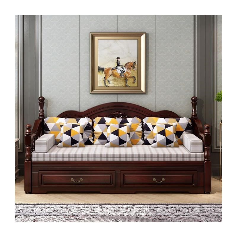 实木沙发床两用客厅多功能可伸缩床坐卧单人床两用双小户型抽拉1