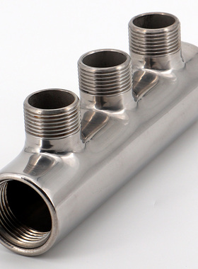 一寸内丝转六分外丝分水器 三通四通水油气管道分流器