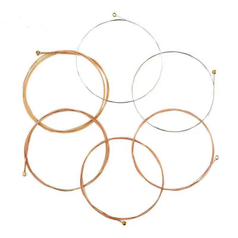 民谣吉他防锈镀膜弦1套古典弦电吉他弦尤克里里弦琴弦整套6根