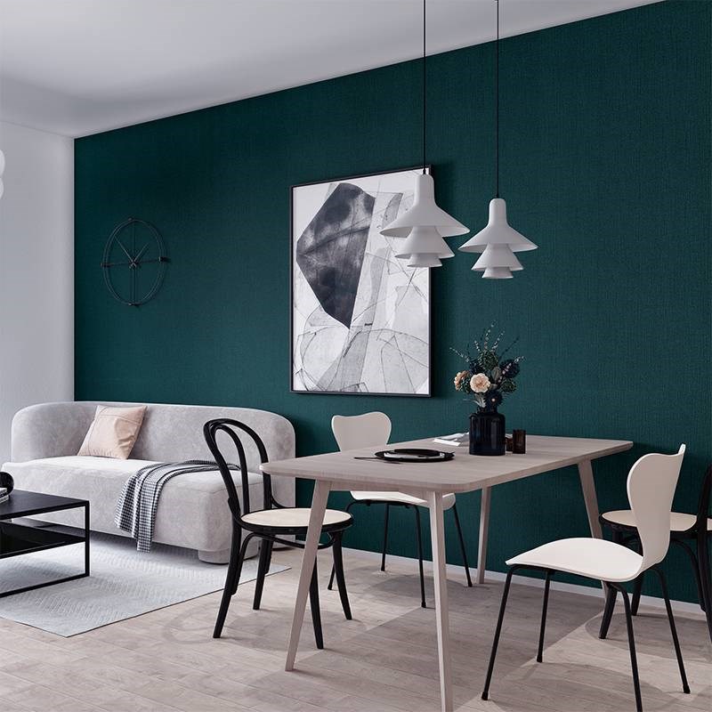 7N蓝色墙纸自粘防水深蓝色地中海壁纸男宿舍衣柜书桌翻新贴纸即