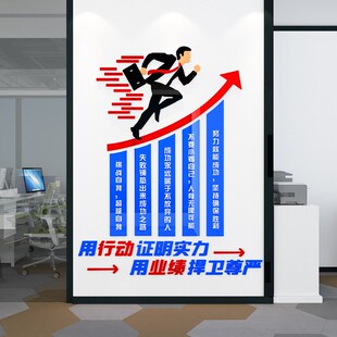 创意银行企业业务员励志标语纸保险公司店办公室墙面装饰墙