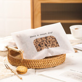 白色长信封吐司包装 袋防油烘焙棉纸袋饼干面包袋食品自粘纸袋