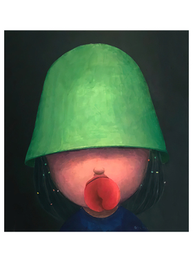 艺术家忻洛汀 故园桃李 潮流画铝合金装裱卡通挂画客厅书房装饰