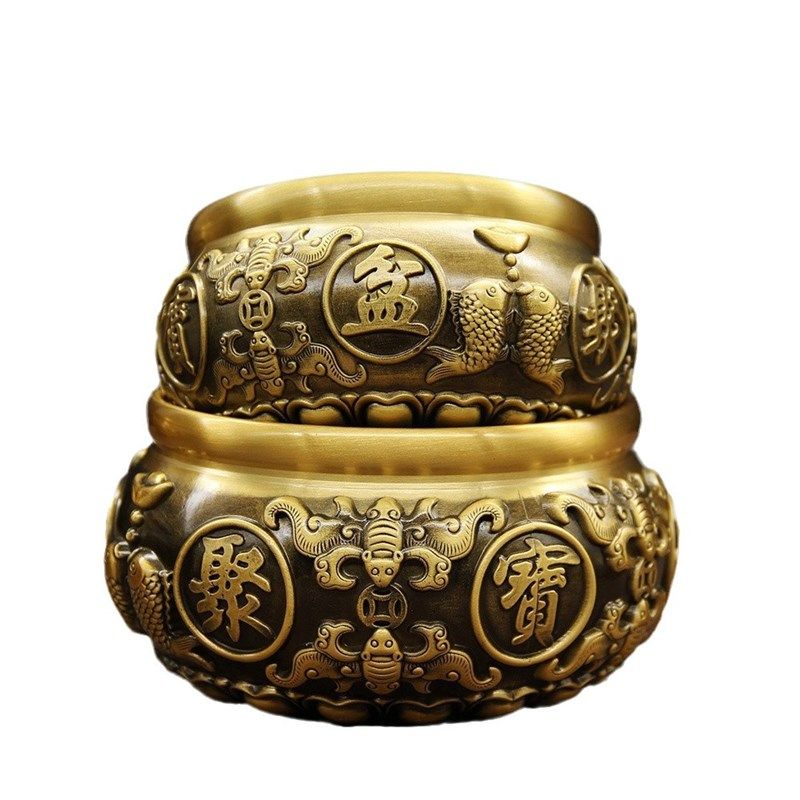 黄铜聚宝盆高档客厅乔迁装饰品办公室招财店铺公司业礼品,家居饰品,国学摆件,淘宝优惠券,粉丝福利购,淘宝优惠卷