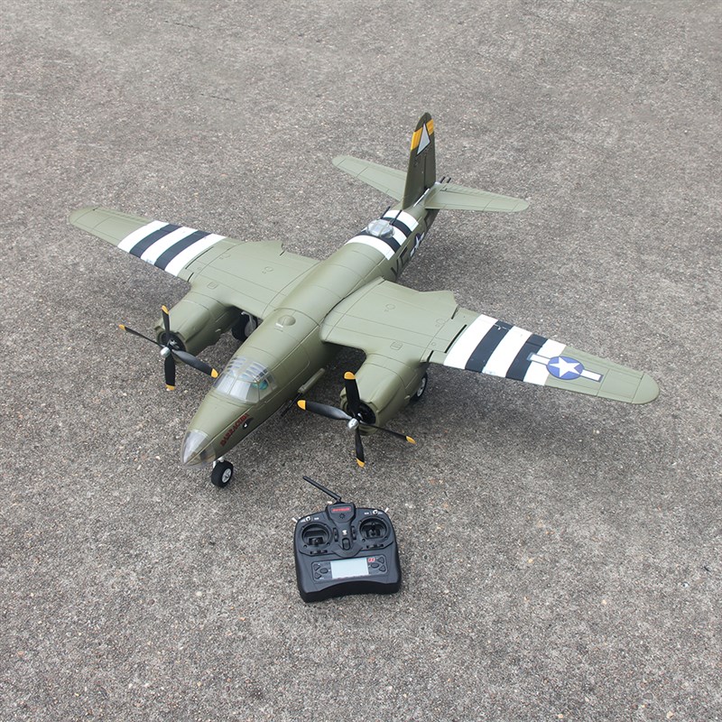 Dynam迪乐美B26二战1.5米电动航模飞机轰炸机固定翼4S动力像真机
