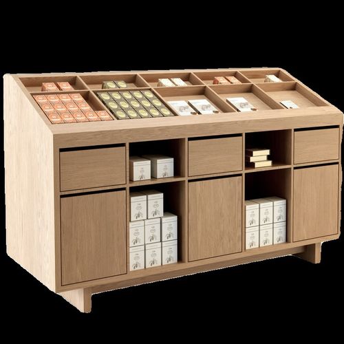 中岛台柜茶叶店礼品展示柜货架文创旅游商品特产陈列架中间摆放