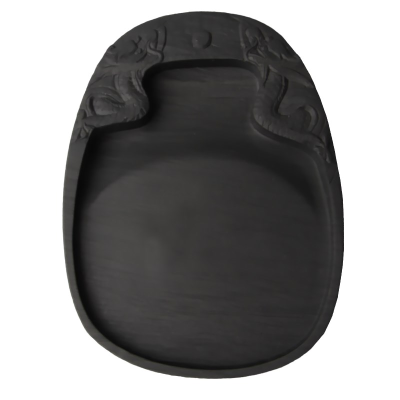 7寸安徽歙砚天然砚台书法毛笔文房四宝墨池可磨墨条研磨墨汁