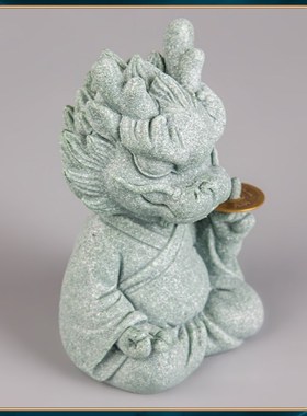 器物志创意神龙饰品玄关青砂石鱼缸装饰造景精品茶宠养