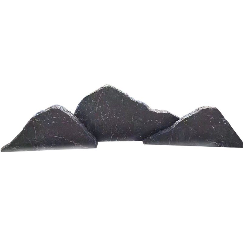 黑山石景观石置石天然景石异形劈刻字切片造景园林庭院
