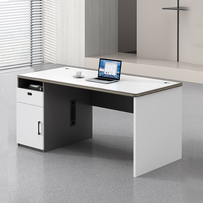 办公室主管桌经理桌总裁桌椅铝合金包边办公桌老U板桌现代大班台