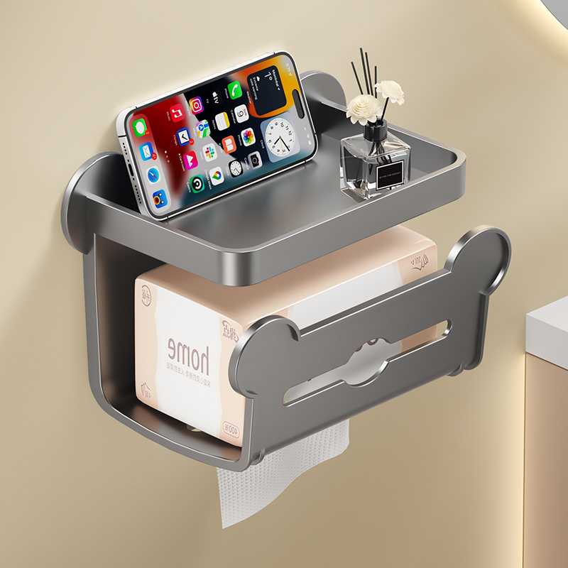 卫生间纸巾盒壁挂式厕所纸巾x架免打孔家用浴室抽纸卷纸厕纸置物