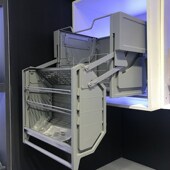 华氏柜下拉式 体升降拉篮加深柜升降吊柜拉篮