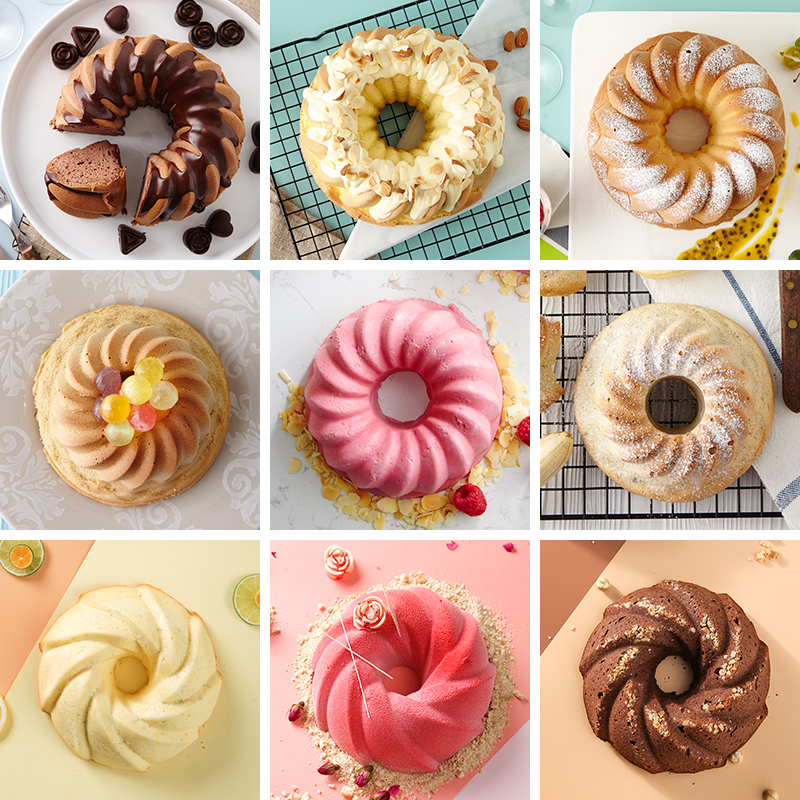 LEUE乐葵硅胶戚风蛋糕模具烘焙家用寸蒸烤箱烘培工具装磨具