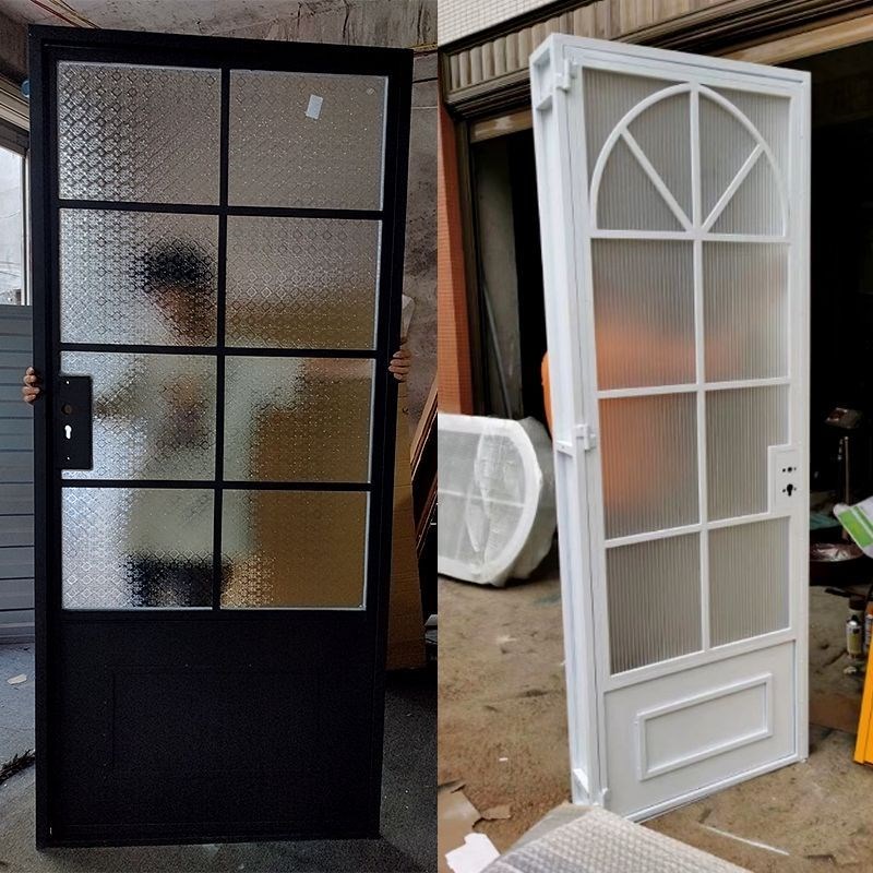 复古法式铁艺玻璃门卫生间门厕所门书房门拱形包厢门店铺门定制门
