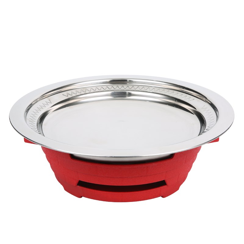 商用不锈钢干锅海鲜盘小龙虾鱼头锅酒精炉小火锅铝合金酒精加热炉